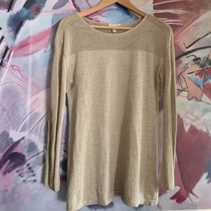 EILEEN FISHER Lightweight Wool Top Cream/Oatmeal